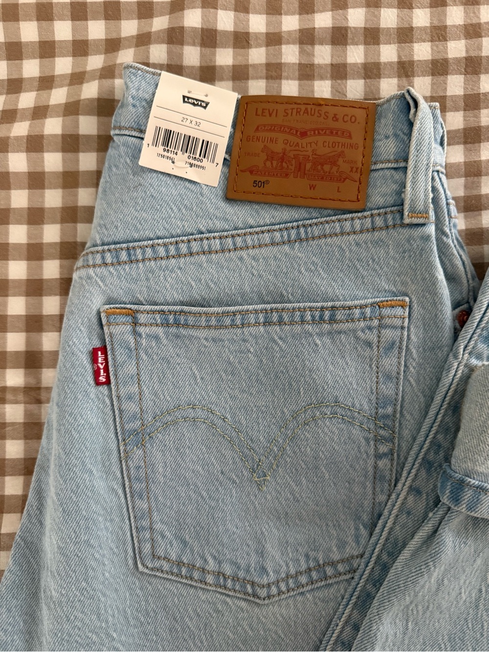 Levi's Light Blue Straight Womens Jeans - 501 Style - Picture 2 of 5